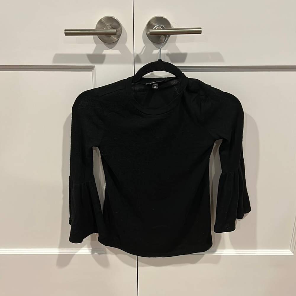 Ally B. Shirt with flare sleeves, Color: Black